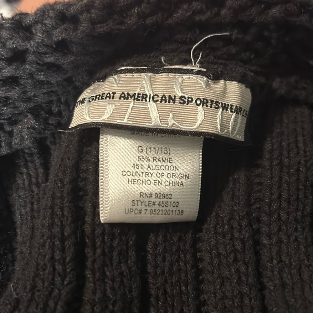 Black coverup sweater
